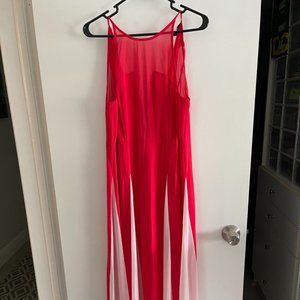 Express High Neck Godet Maxi Dress